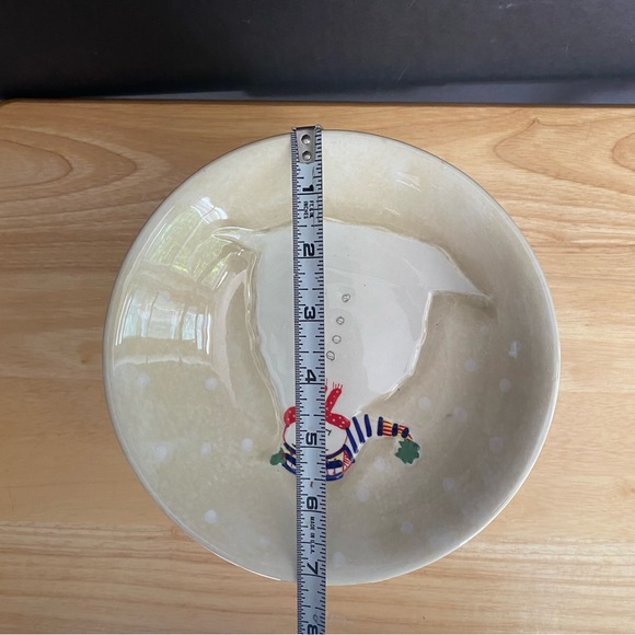 ONEIDA Snowman Winter Compote Ceramic Dish - Picture 8 of 8